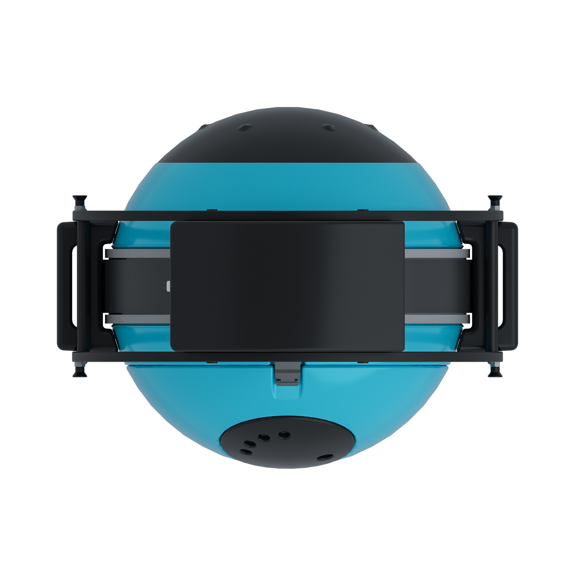 Top profile rendering of blue Pengo Cooler Ball